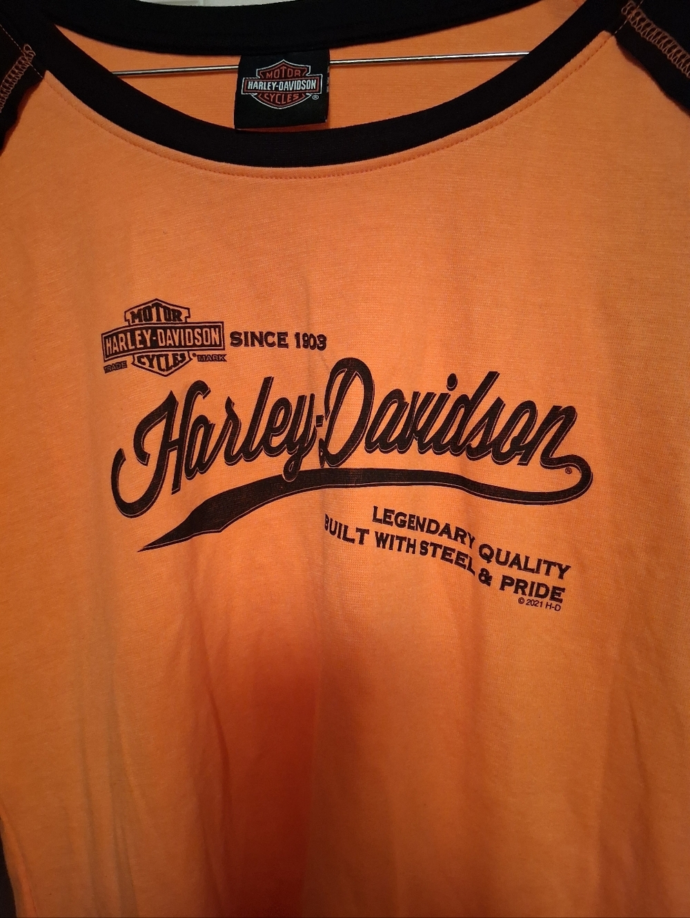 Harley-Davidson Orange Longsleeved Shirt